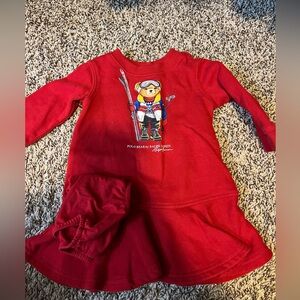 Like New Ralph Lauren Baby Girl Sweater Dress Size 6 months